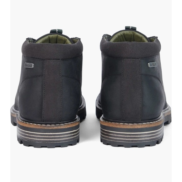 New Barbour Men\'s Leather Chukka Black Boots Size 6 main image 8